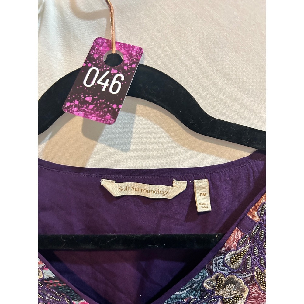 Soft Surroundings Patchwork Tunic Blouse Top Flor… - image 6